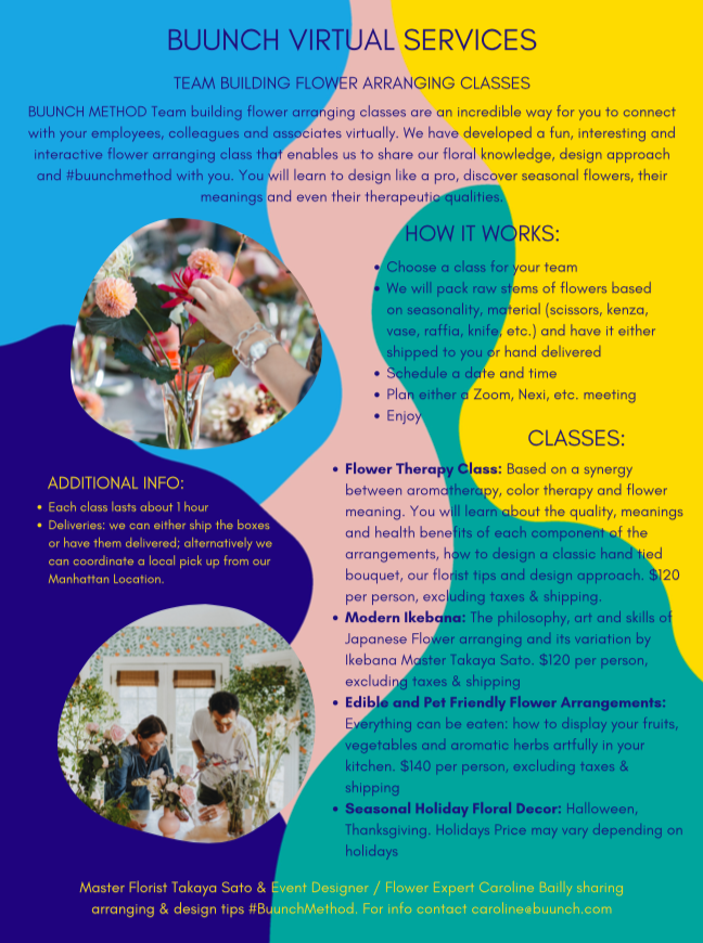 VIRTUAL FLOWER THERAPY - TEAM BUILDING CLASSES